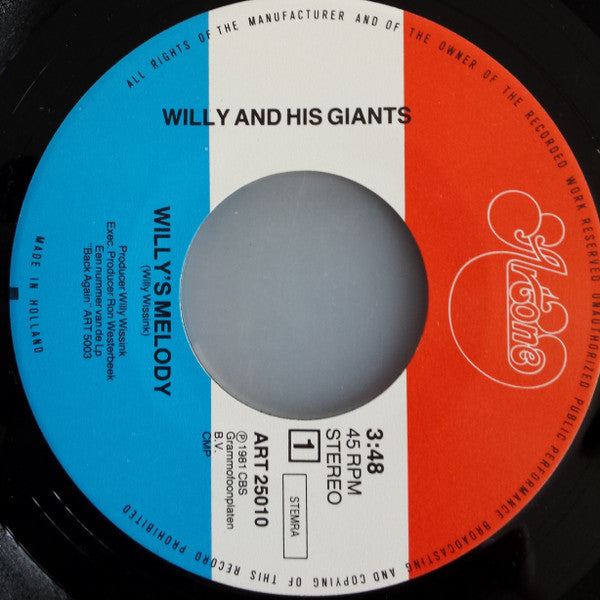 Willy And His Giants : Willy's Melody (7", Single)