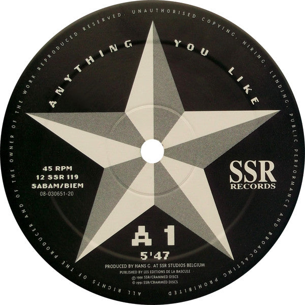 Hans G.* : Anything You Like (12")