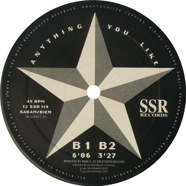 Hans G.* : Anything You Like (12")