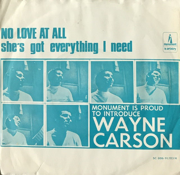 Wayne Carson : No Love At All (7", Single)