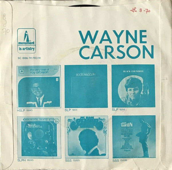 Wayne Carson : No Love At All (7", Single)