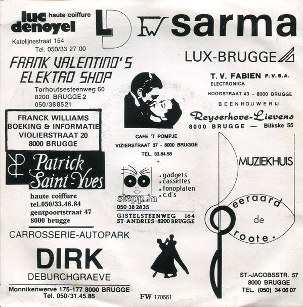 Franck Williams (2) : All Because Of You - Yaya Twist (7", Single)