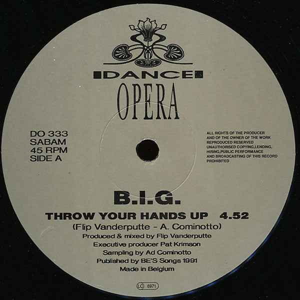 B.I.G. (2) : Throw Your Hands Up (12")