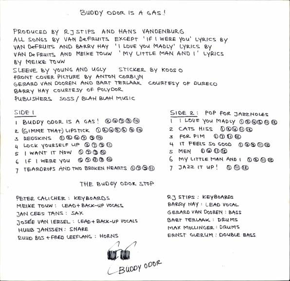 The Buddy Odor Stop : Buddy Odor Is A Gas! (LP, Album)