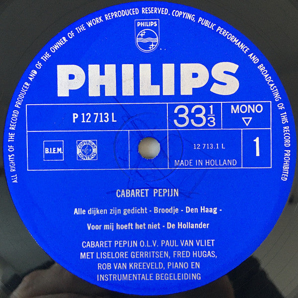 Cabaret Pepijn : Cabaret PePijn (LP, Album, Mono)