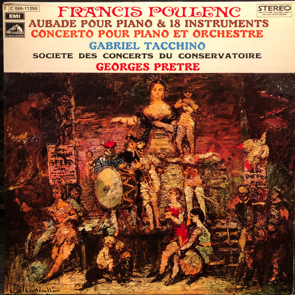 Francis Poulenc, Gabriel Tacchino, Georges Prêtre : Aubade - Concerto Pour Piano (LP, Album)