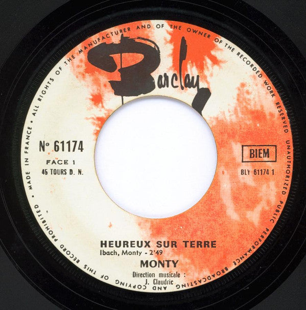 Monty (6) : Heureux Sur Terre (7", Single)