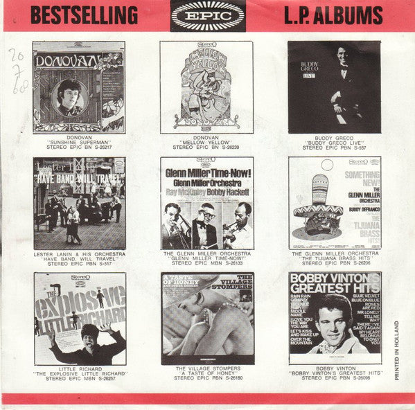 Bobby Vinton : Halfway To Paradise (7", Single)