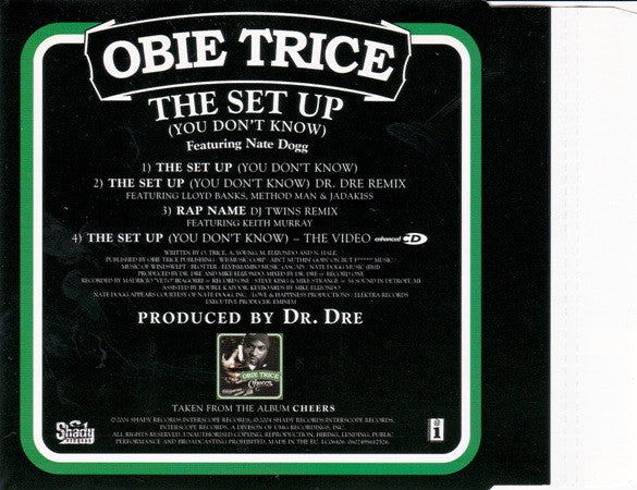 Obie Trice Featuring Nate Dogg : The Set Up (You Don't Know) (CD, Maxi, Enh)