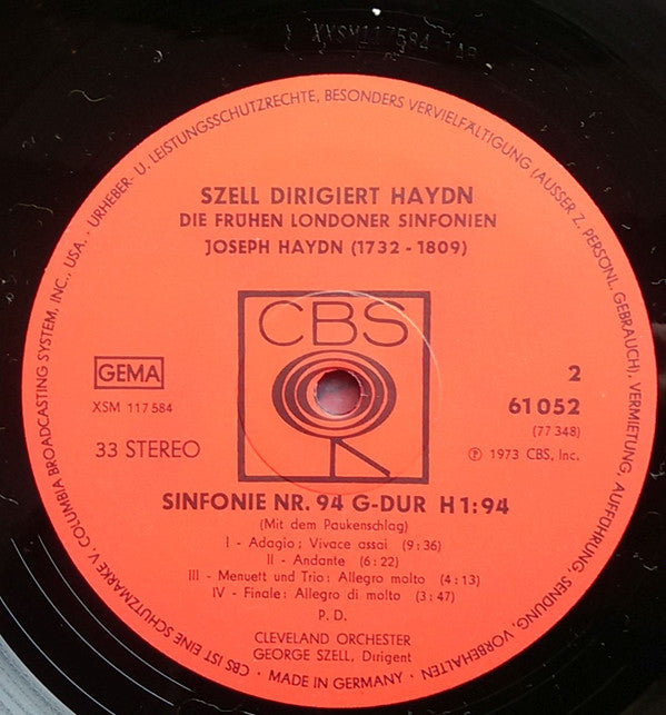 George Szell / The Cleveland Orchestra, Joseph Haydn : Sinfonien Nr. 93 - Nr. 98 (3xLP, Album + Box, Comp)