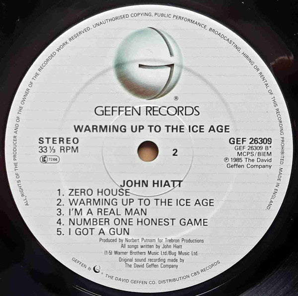 John Hiatt : Warming Up To The Ice Age (LP, Album)