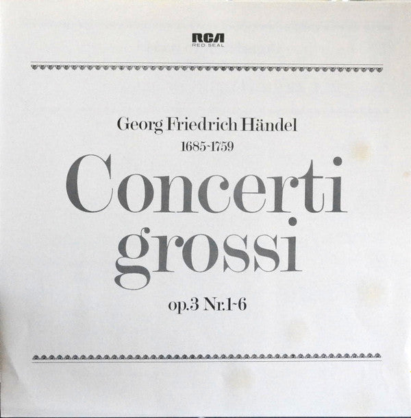 Georg Friedrich Händel - Deutsche Bachsolisten • Helmut Winschermann : Concerti Grossi Op. 3 Nr. 1-6 / Concerto Grosso "Alexander's Feast" (2xLP + Box)