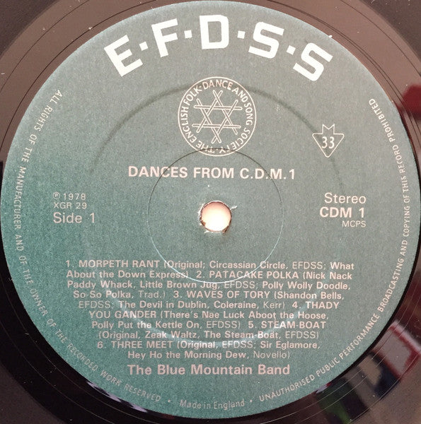 Blue Mountain Band : Dances From Community Dances Manual 1 (LP, Album)