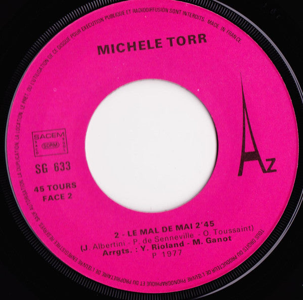Michèle Torr : Une Petite Française (7", Single)