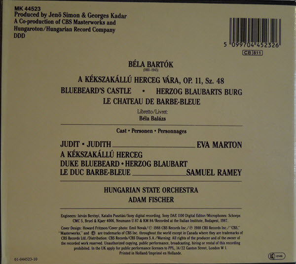 Béla Bartók - Éva Marton, Samuel Ramey, Hungarian State Orchestra, Adam Fischer (2) : Bluebeard’s Castle = Herzog Blaubarts Burg = Le Château De Barbe-Bleue (CD + Box)