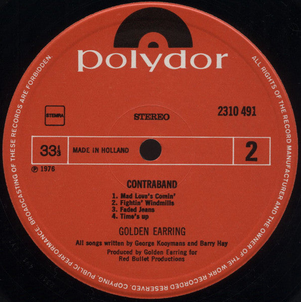 Golden Earring : Contraband (LP, Album)