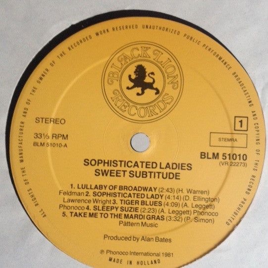 Sweet Substitute : Sophisticated Ladies (LP)