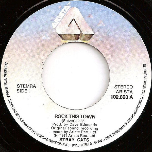 Stray Cats : Rock This Town (7", Single)