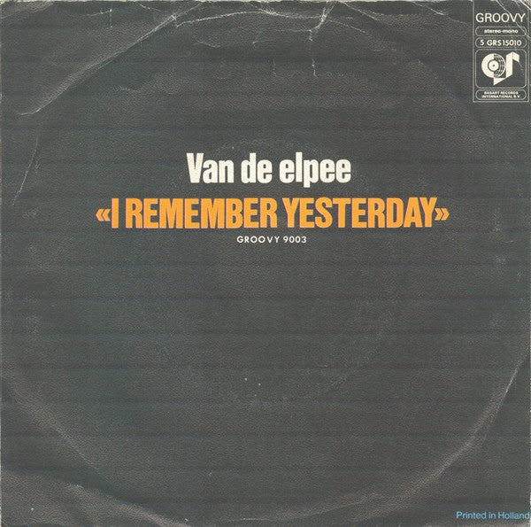 Donna Summer : I Remember Yesterday (Part 1/Part 2) (7", Single)