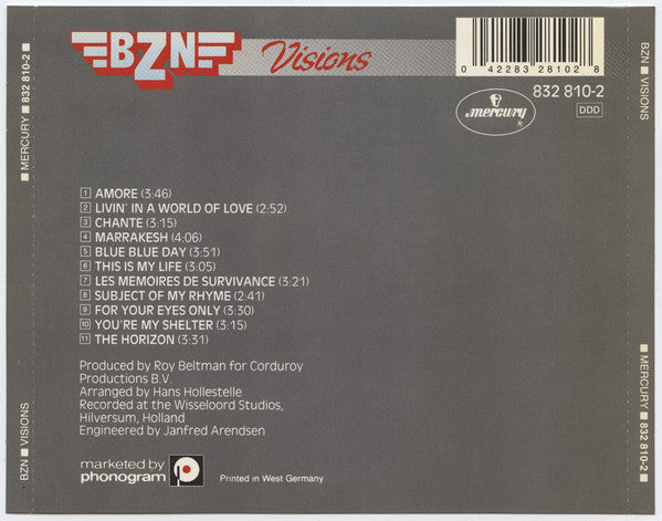 BZN : Visions (CD, Album, RE)