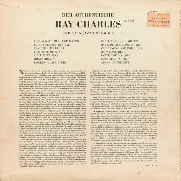 Ray Charles : Der Authentische Ray Charles (LP, Comp, Mono, Club, Pas)