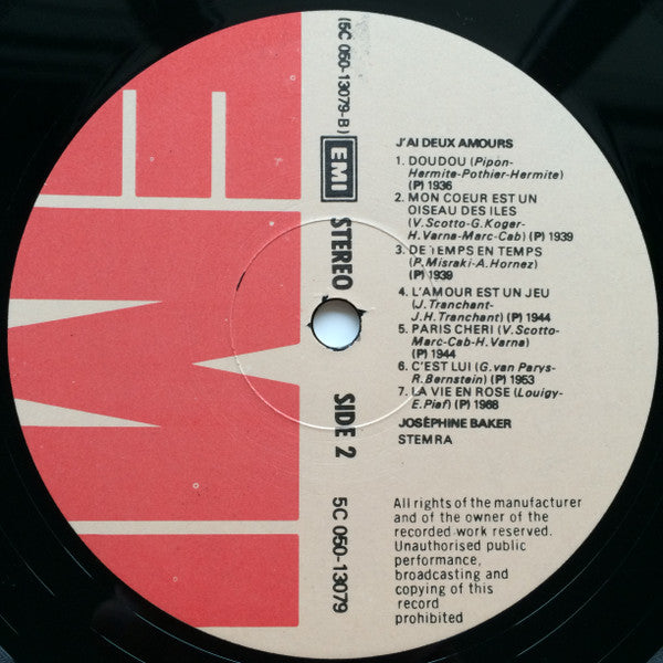 Josephine Baker : J'ai Deux Amours (LP, Comp)