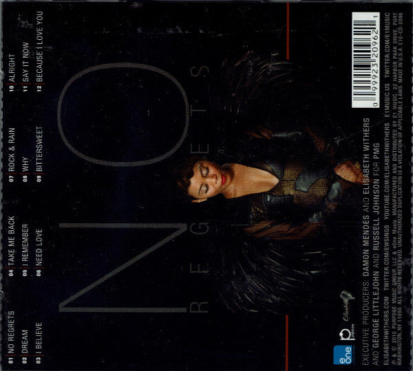 Elizabeth Withers : No Regrets (CD, Album)