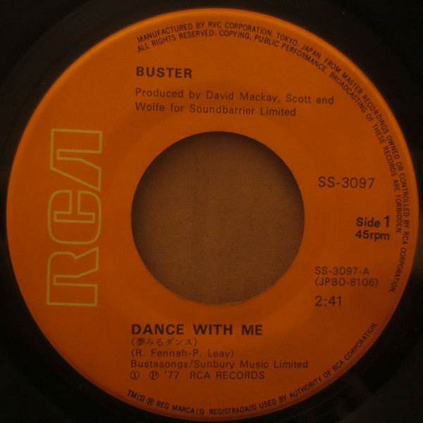 Buster (2) : Dance With Me (7", Single)