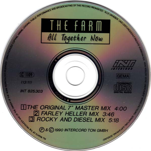 The Farm : All Together Now (CD, Maxi)