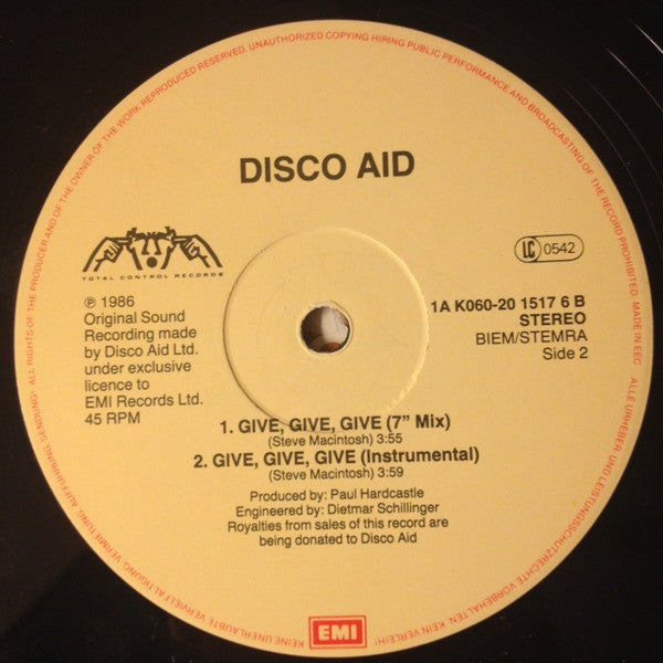 Disco Aid : Give, Give, Give (12")