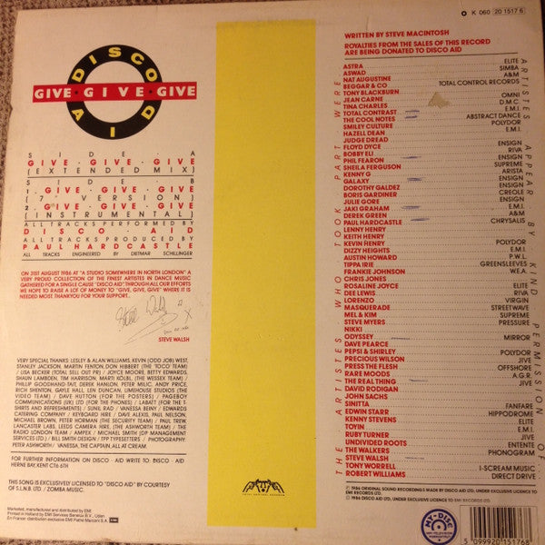 Disco Aid : Give, Give, Give (12")