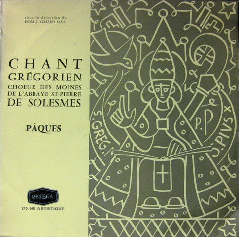 Chœur Des Moines De L'Abbaye Saint-Pierre De Solesmes, Dom Joseph Gajard : Chant Grégorien - Pâques (LP, Mono)