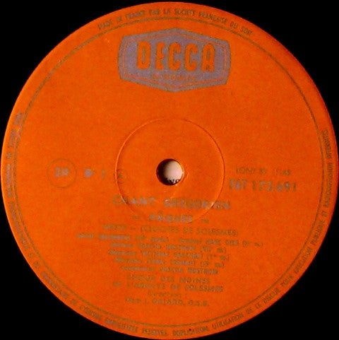 Chœur Des Moines De L'Abbaye Saint-Pierre De Solesmes, Dom Joseph Gajard : Chant Grégorien - Pâques (LP, Mono)