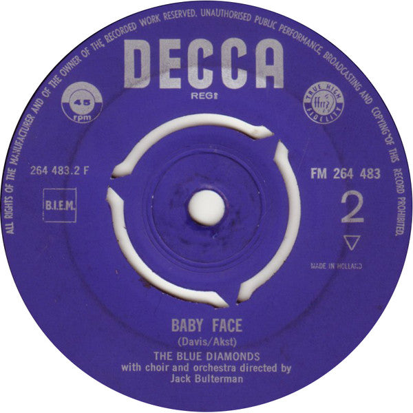 The Blue Diamonds : Warmed Over Kisses (7", Single)