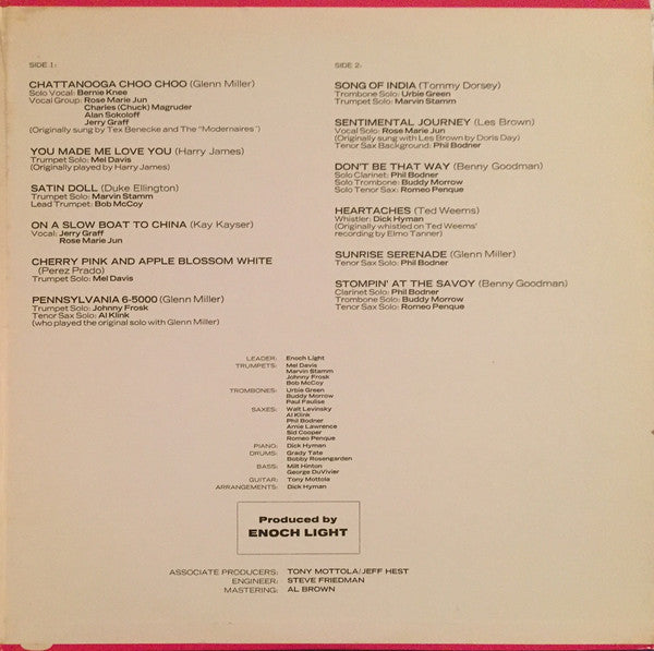 Enoch Light And The Light Brigade : The Big Band Hits Of The 40s & 50s (LP, Album, Quad)