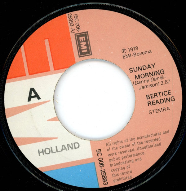 Bertice Reading : Sunday Morning (7", Single)