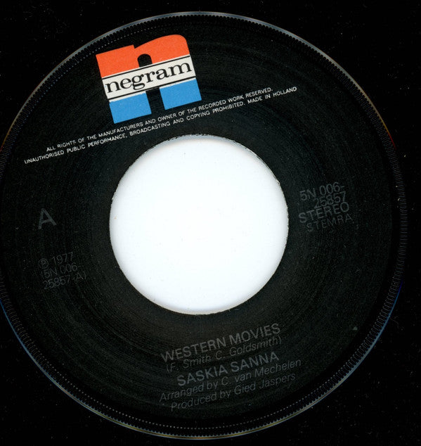 Saskia Sanna : Western Movies (7", Single)