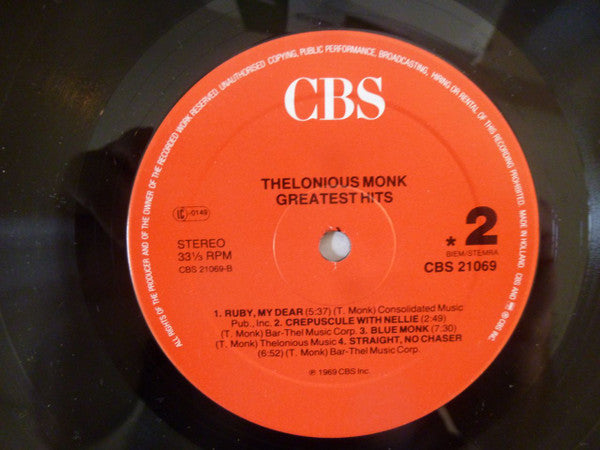 Thelonious Monk : Greatest Hits (LP, Comp, RE)