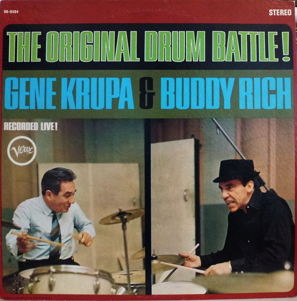 Gene Krupa & Buddy Rich : The Original Drum Battle! (LP, Album, RE)