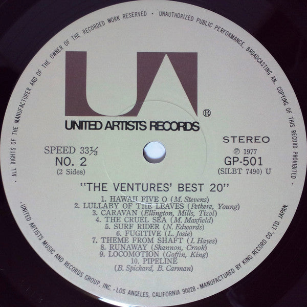 The Ventures : The Ventures' Best 20 (LP, Comp)