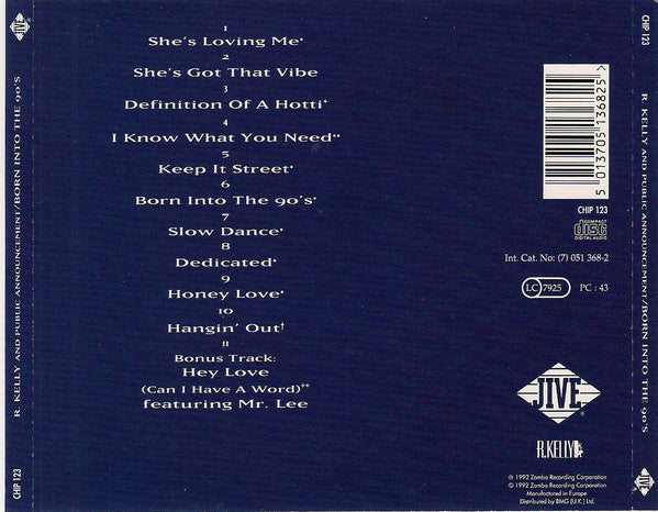 R. Kelly And Public Announcement : Born Into The 90's (CD, Album)