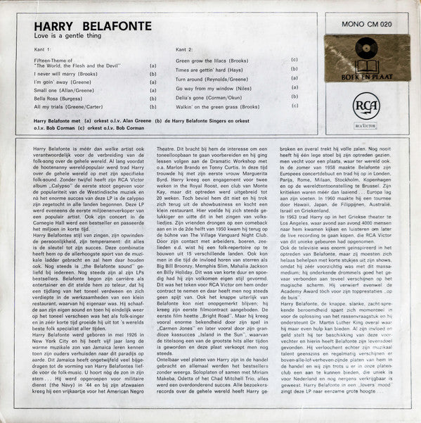 Harry Belafonte : Love Is A Gentle Thing (LP, Mono, Club)