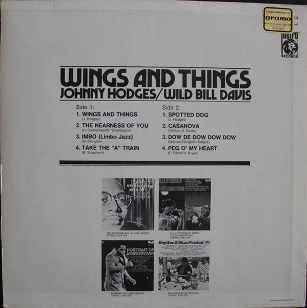 Johnny Hodges & Wild Bill Davis : Wings And Things (LP)