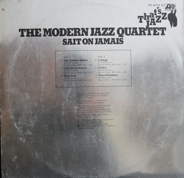 The Modern Jazz Quartet : Sait On Jamais (LP, Album)