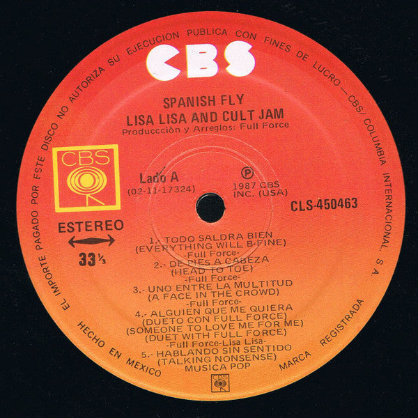 Lisa Lisa & Cult Jam : Spanish Fly (LP, Album)