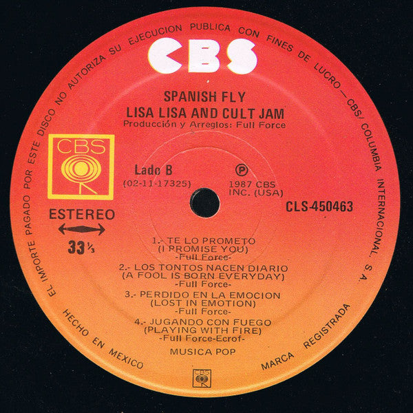 Lisa Lisa & Cult Jam : Spanish Fly (LP, Album)