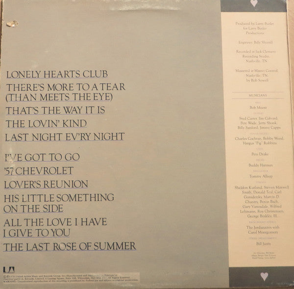 Billie Jo Spears : Lonely Hearts Club (LP)