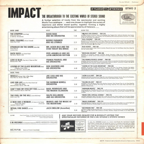 Various : Impact (LP, Album, Comp, RE, Whi)