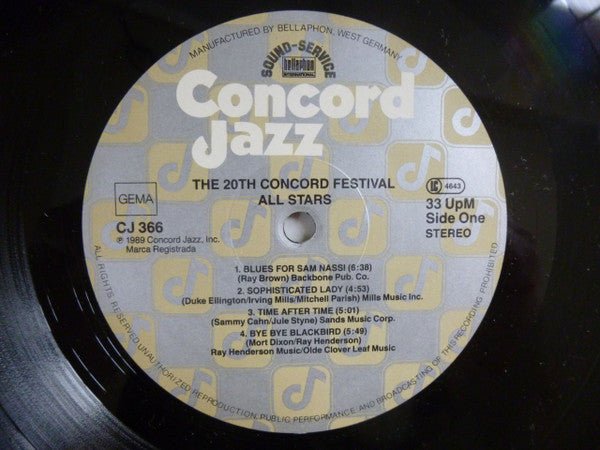Concord Jazz All Stars : The 20th Concord Festival All Stars (LP, Album)