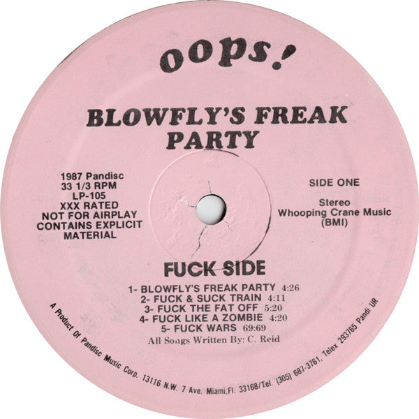 Blowfly : Blowfly's Freak Party (LP, Album)